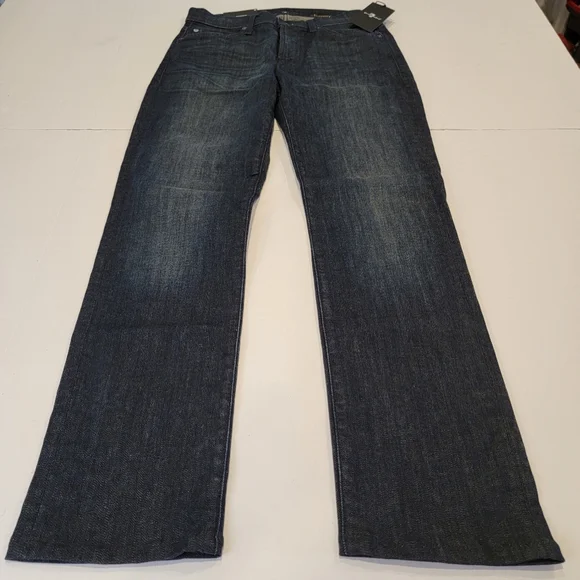 7 For All Mankind Slimmy Men's Jeans Size 29 Dark Wash NWT! Slim StraightLEG